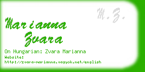 marianna zvara business card